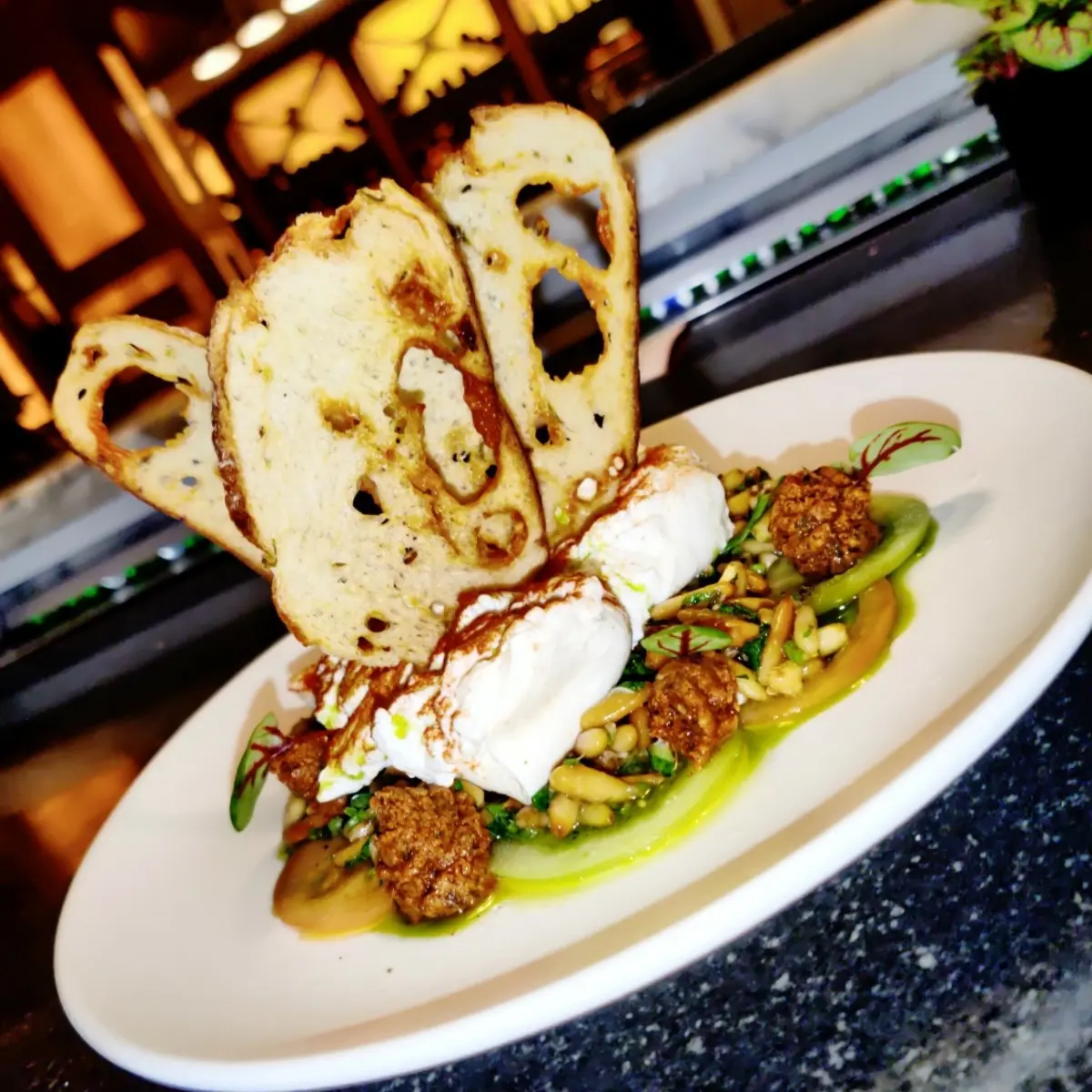 creation thumb for Buratta with tomato pesto and pine nuts