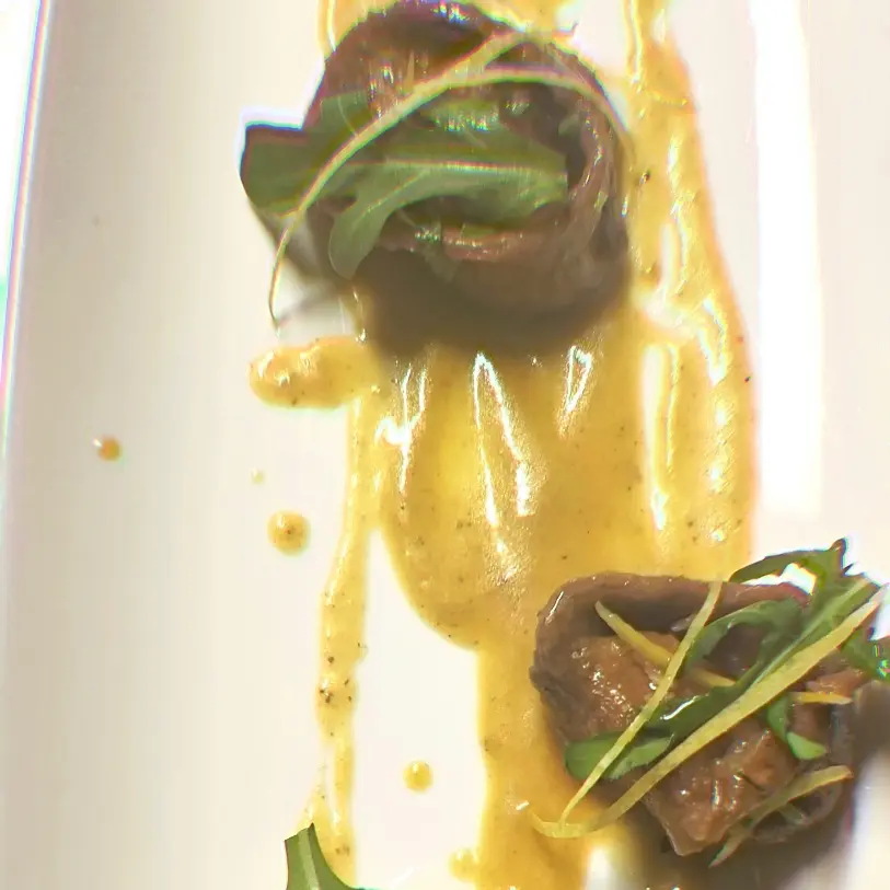 creation thumb for Tortelli, anacardi,porcini, cocco limone e rucola