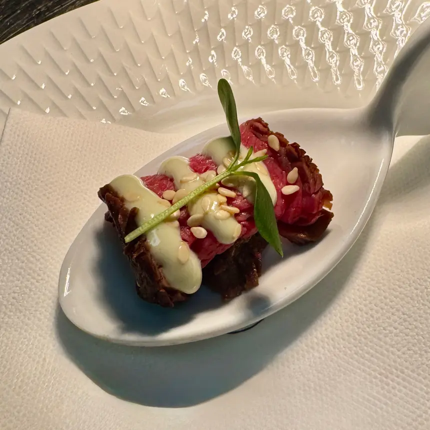 creation thumb for Tataki di Manzo con Maionese al Wasabi (Amuse-Bouche)
