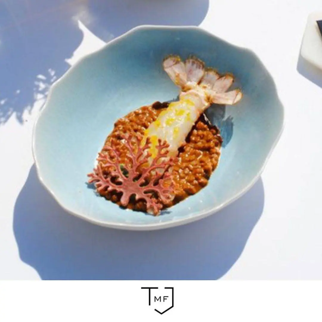 creation thumb for Langoustine roasted with Pink Pepper on Spelt  in Bisque