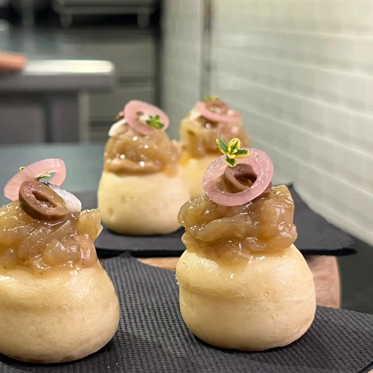 creation thumb for Pissaladière-style Garnish for Bao Buns & Pickled Onion