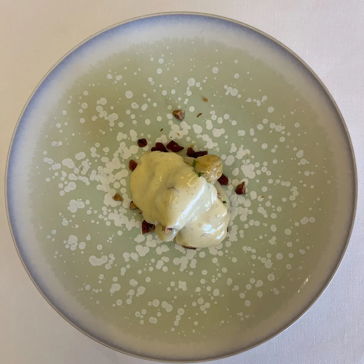 creation thumb for White Asparagus with Crunchy Almonds, Dried Apricot, and Fresh Mint