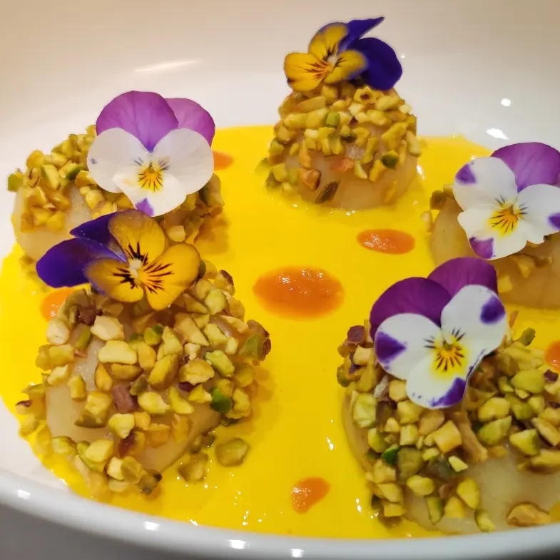 creation thumb for Gnocchi dal cuore al gorgonzola pralinati al pistacchio 