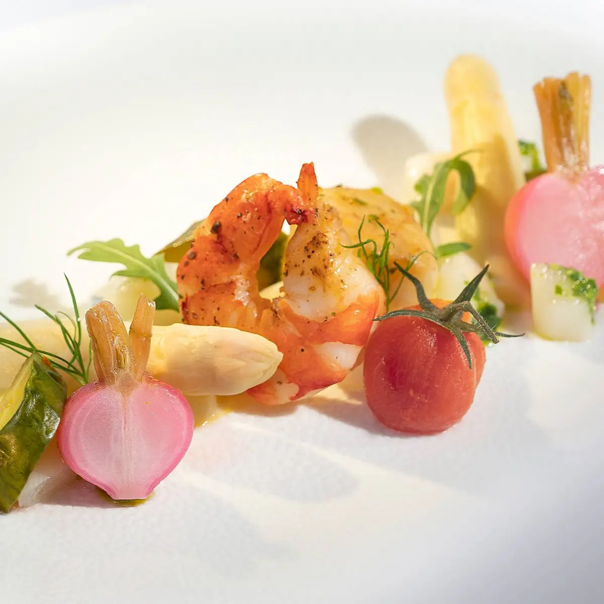 creation thumb for Spargel Salad with Scallops & Prawns