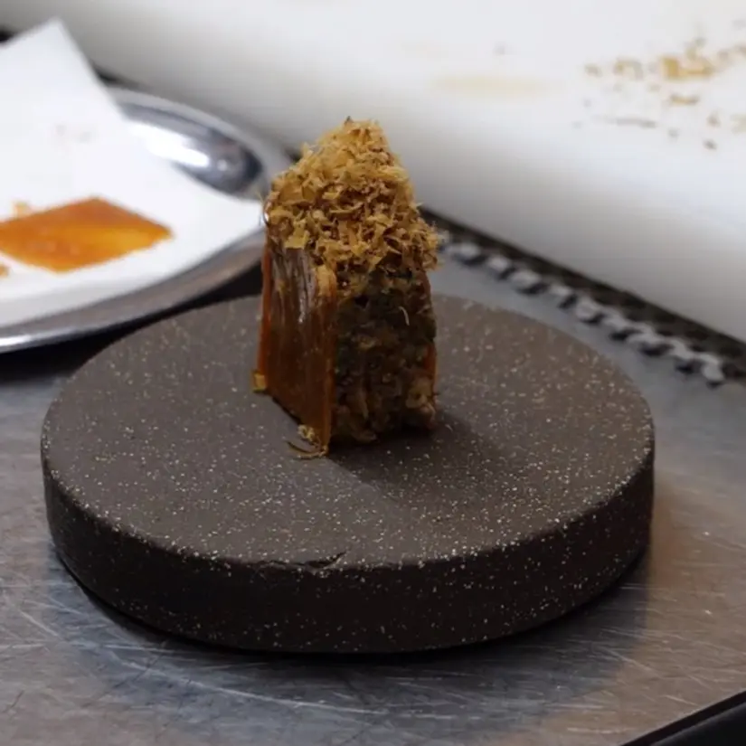 creation thumb for Chicken Skin with Mushroom Crumble
