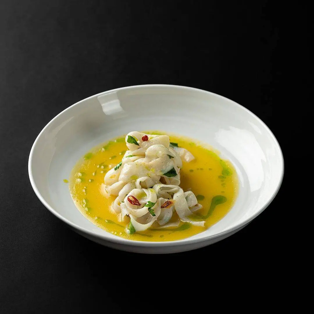 creation thumb for Pappardelle with Squid, Parsley, Lemon, Herb Oil