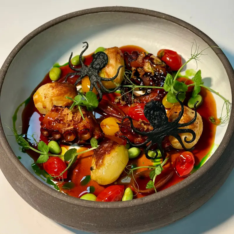 creation thumb for Sous Vide Octopus | Soy Glaze | Charcoal grilled