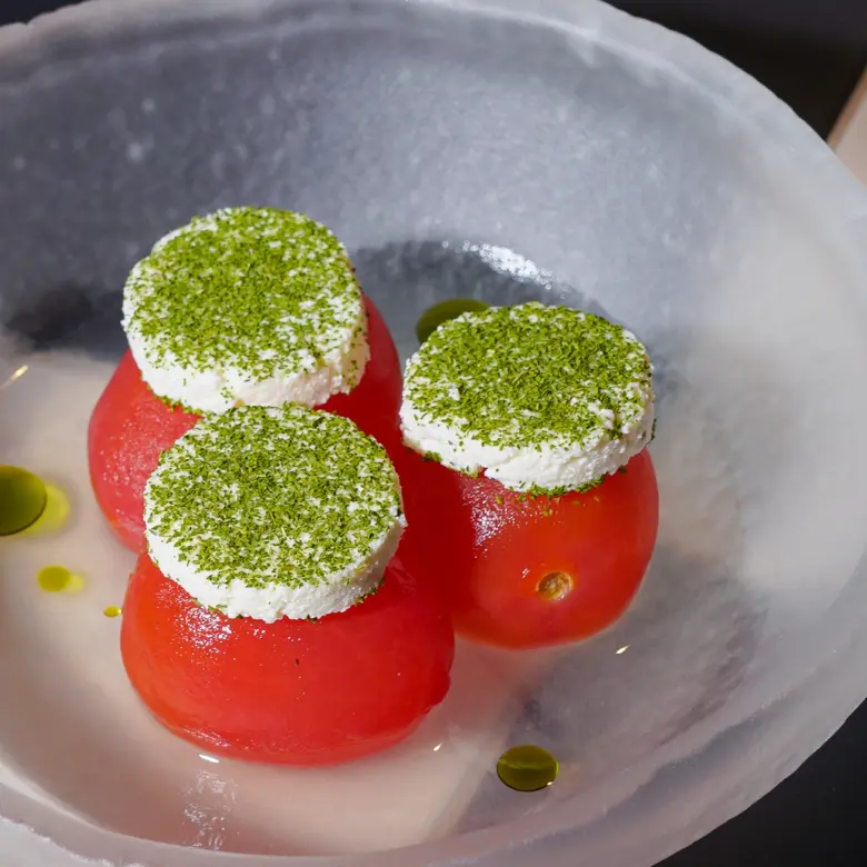 creation thumb for Compressed cherry, cheese and parsley