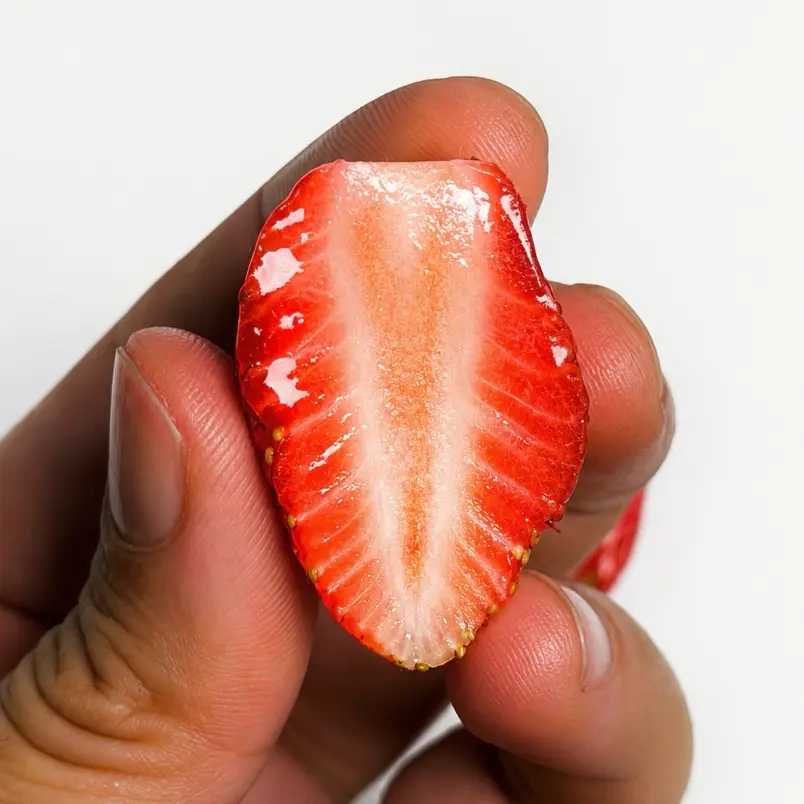 creation thumb for Mit Orangenblüten komprimierte Erdbeeren