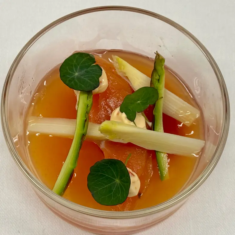 creation thumb for Gebeizter Lachs | Tomaten Escabeche Sud | Jalapeño Dip