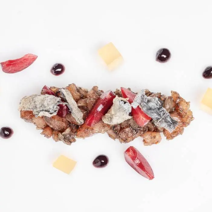 creation thumb for White Tuna Tartare, Pickled Cherries Chutney