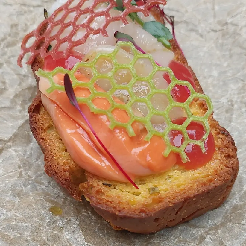 creation thumb for Carpaccio of Scallops on Brioche
