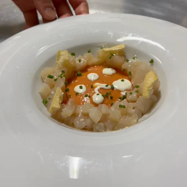 creation thumb for Gazpacho mit Amberjack-Tartar 🐟