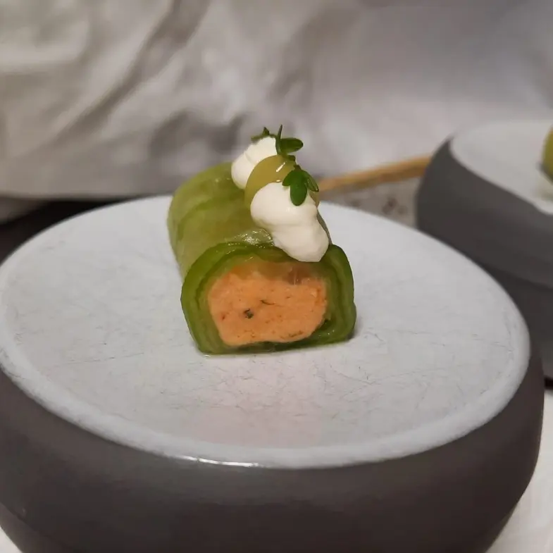 creation thumb for cucumber,crab creme, creme fraiche, yuzu gel