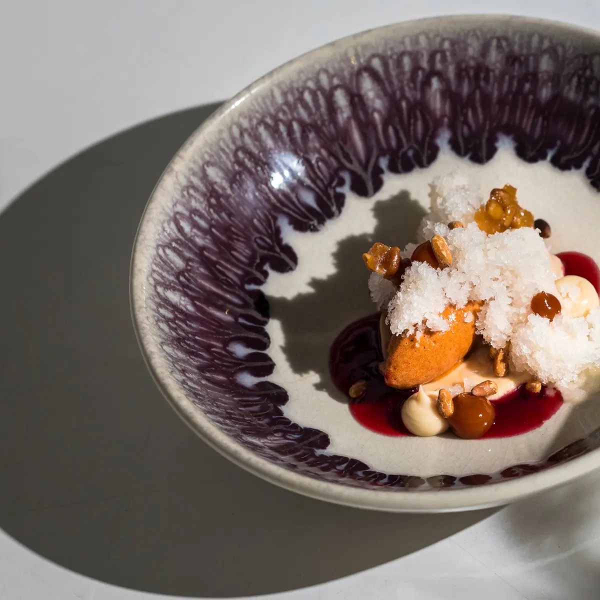 creation thumb for Hagebutten Sorbet, Rosen Granité, Pinienkerne