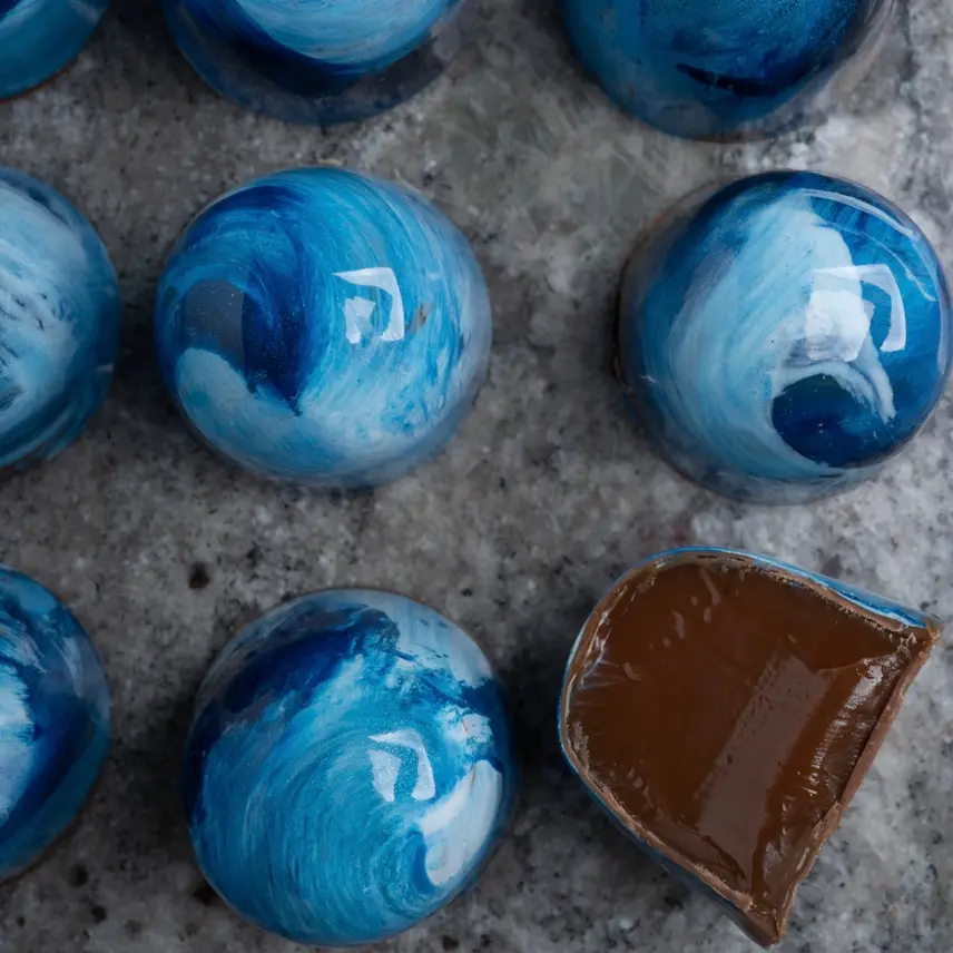 creation thumb for Ganache al caramello e cioccolato al latte
