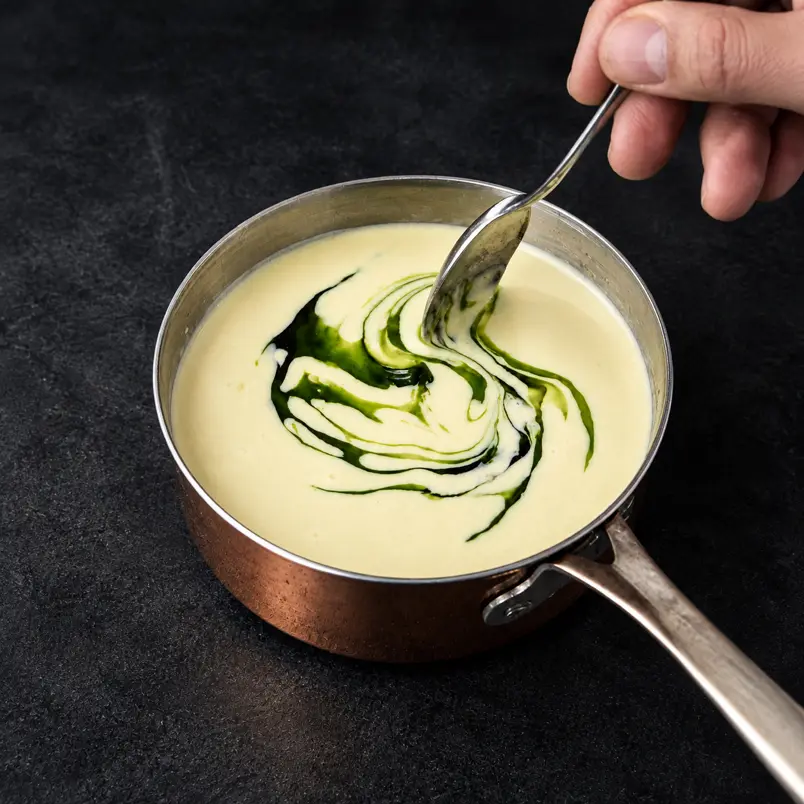 creation thumb for Fish Velouté Salmon Caviar Wasabi Oil