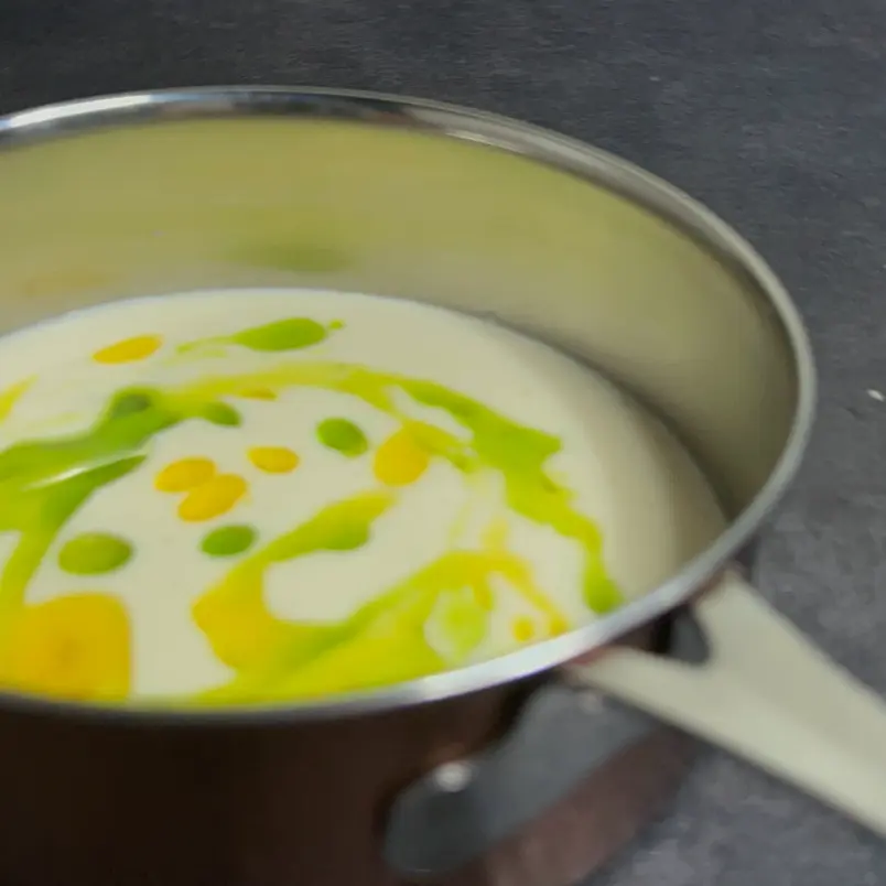 creation thumb for Lemongrass Velouté Basil Oil Clementine Oil