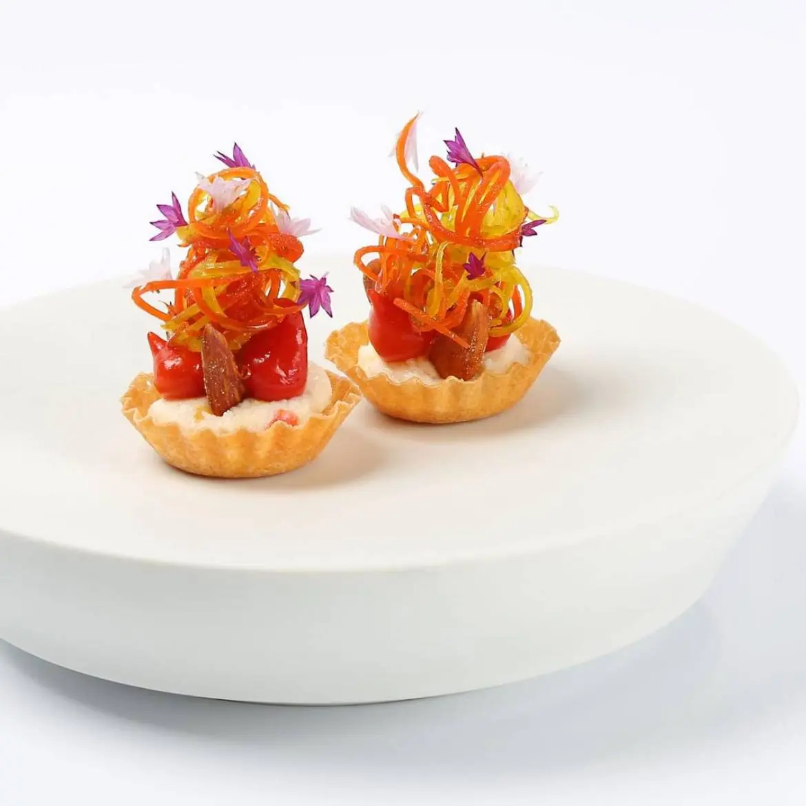 creation thumb for Tartelette with Bell Pepper, smoked Ricotta & Citrus