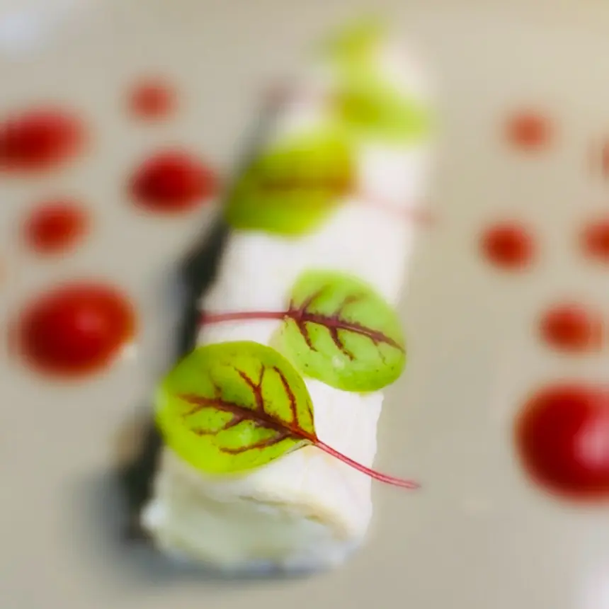 creation thumb for milk -skin cannolo, basil ganache and tomato 🍅 Dripping