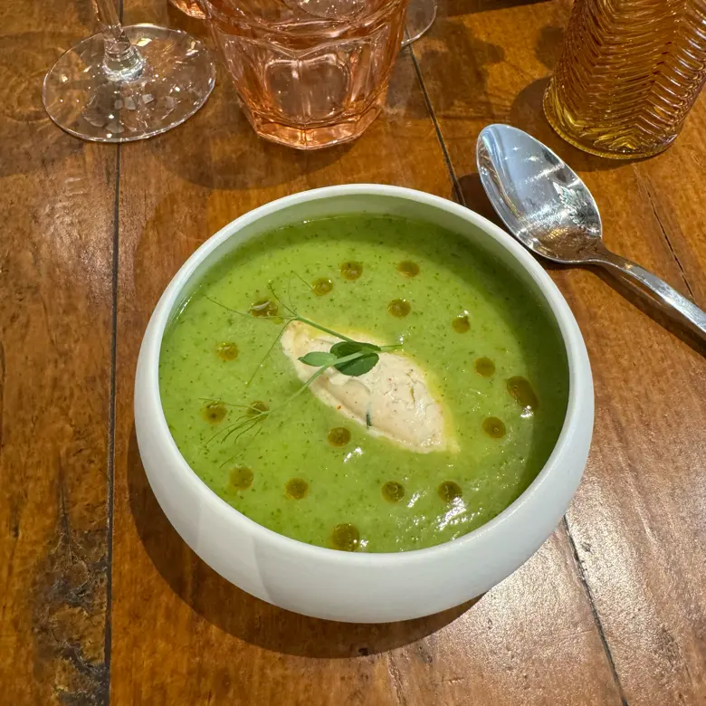 creation thumb for Gaspacho de courgette, tomate verte et mascarpone au piment