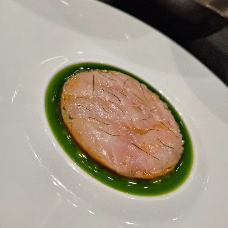 creation thumb for Alfonsino, Tomato, Kaffir Lime, Nori