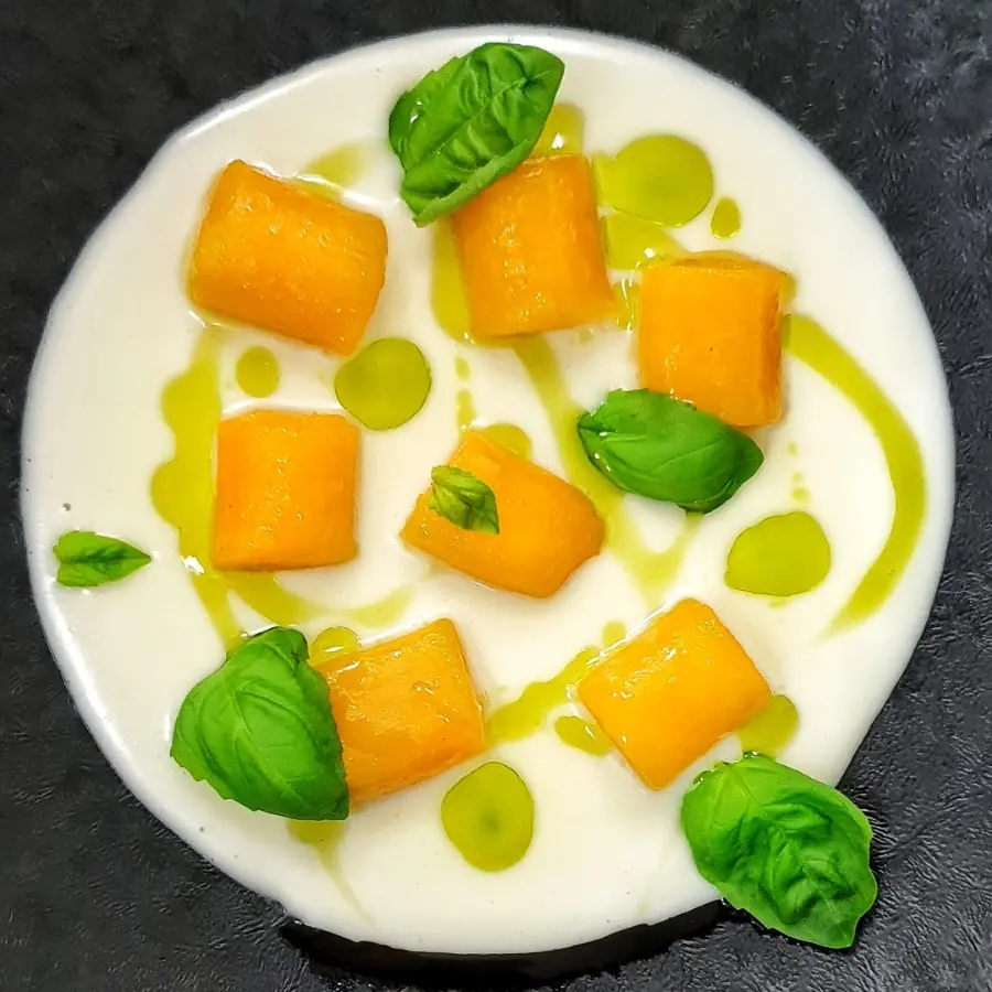 creation thumb for Kudzu carrot gnocchi and Parmesan cheese sauce