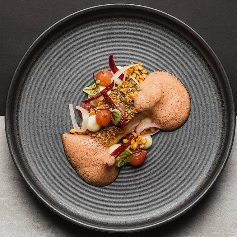 creation thumb for trout | barley | onion | Beurre | rouge
