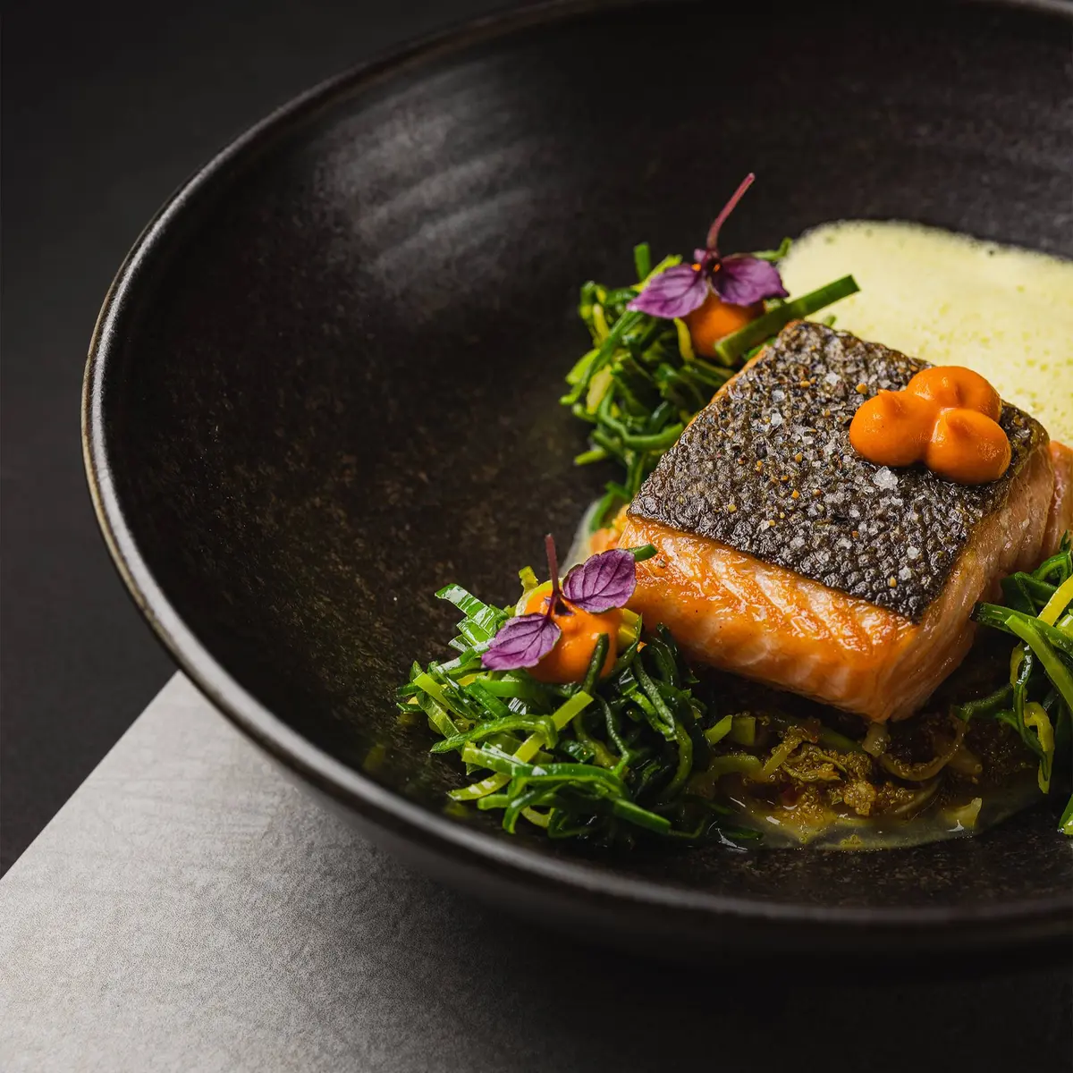 creation thumb for Salmon | amaranth | Leek | Paprika