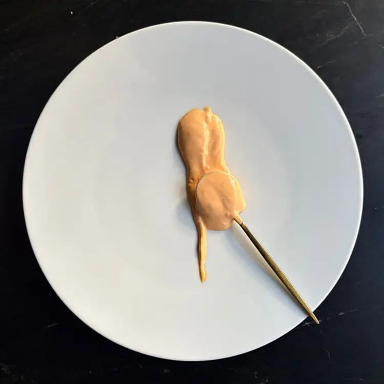 creation thumb for Scallop Coral Mayonnaise (Hot Emulsion with 120°C Oil)