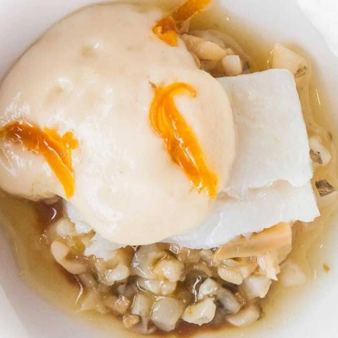 creation thumb for Cod tripe, Onion & Orange Cream 