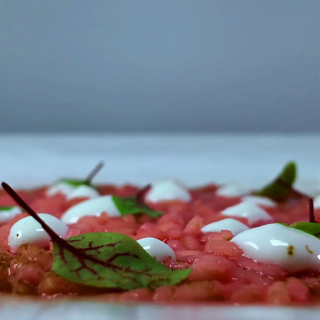 creation thumb for Prickly Pear, Yogurt, and Caper Risotto