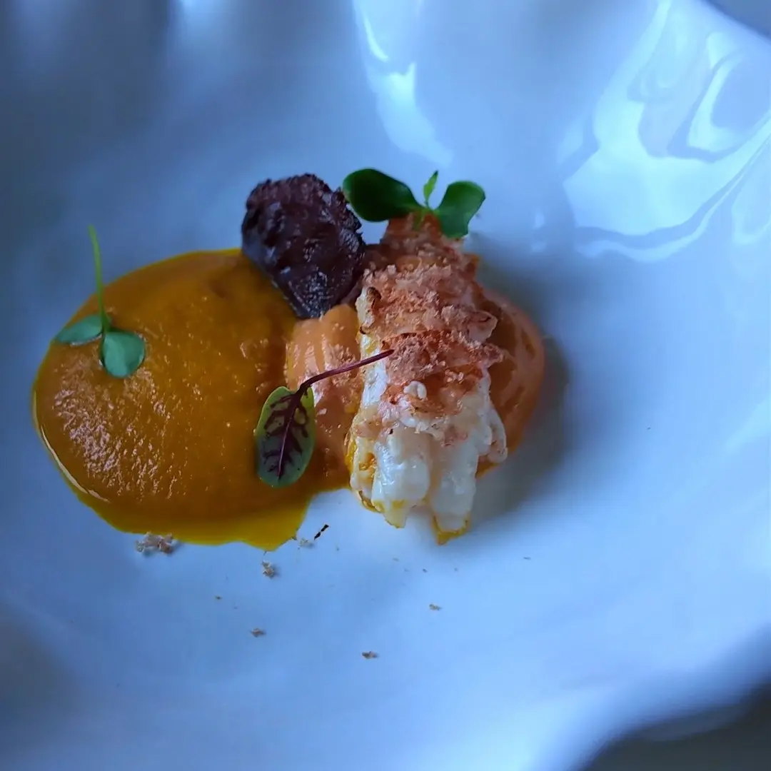 creation thumb for Langoustine, Bresaola, Mango und Choron-Sauce