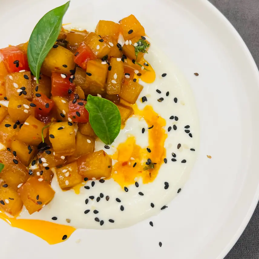 creation thumb for Charred Watermelon Rind Salad