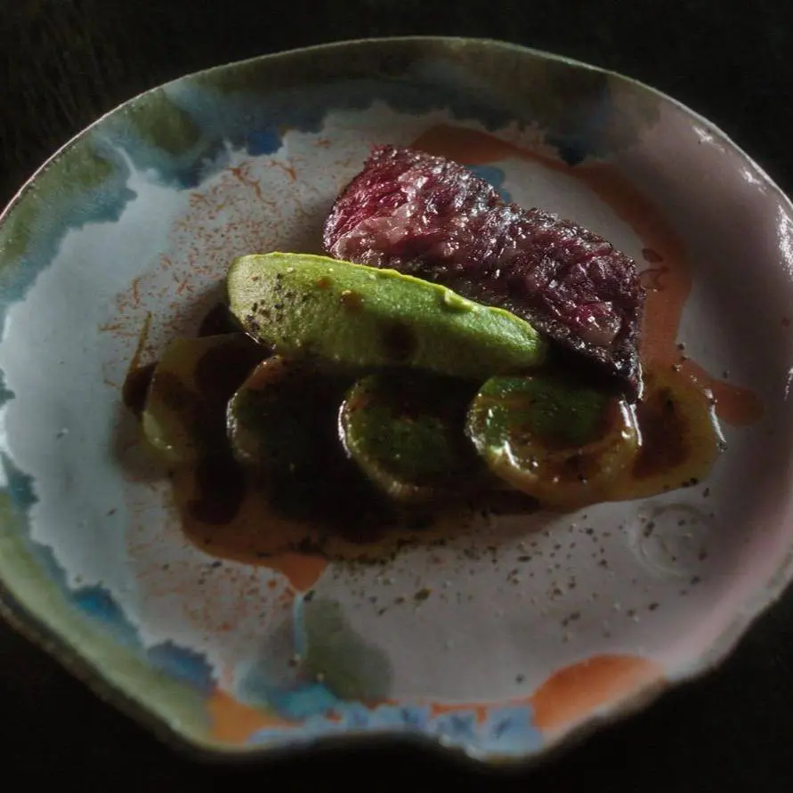 creation thumb for Broccoli, romanesco cabbage, Wagyu beef  and green pepper
