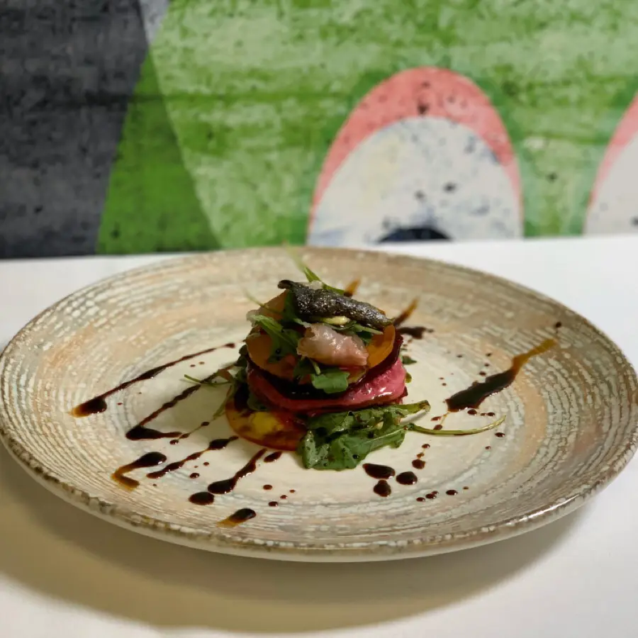 creation thumb for Millefeuille von der Beete | Apfel | gebeizte Forelle