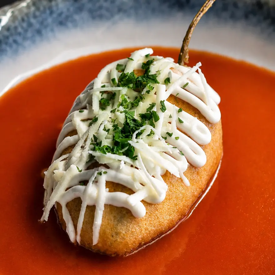 creation thumb for Monterrey jack cheese stuffed poblano pepper