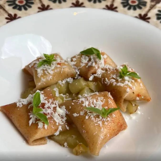 creation thumb for Sourdough Ravioli with Eggplant, Ricotta and Tomato