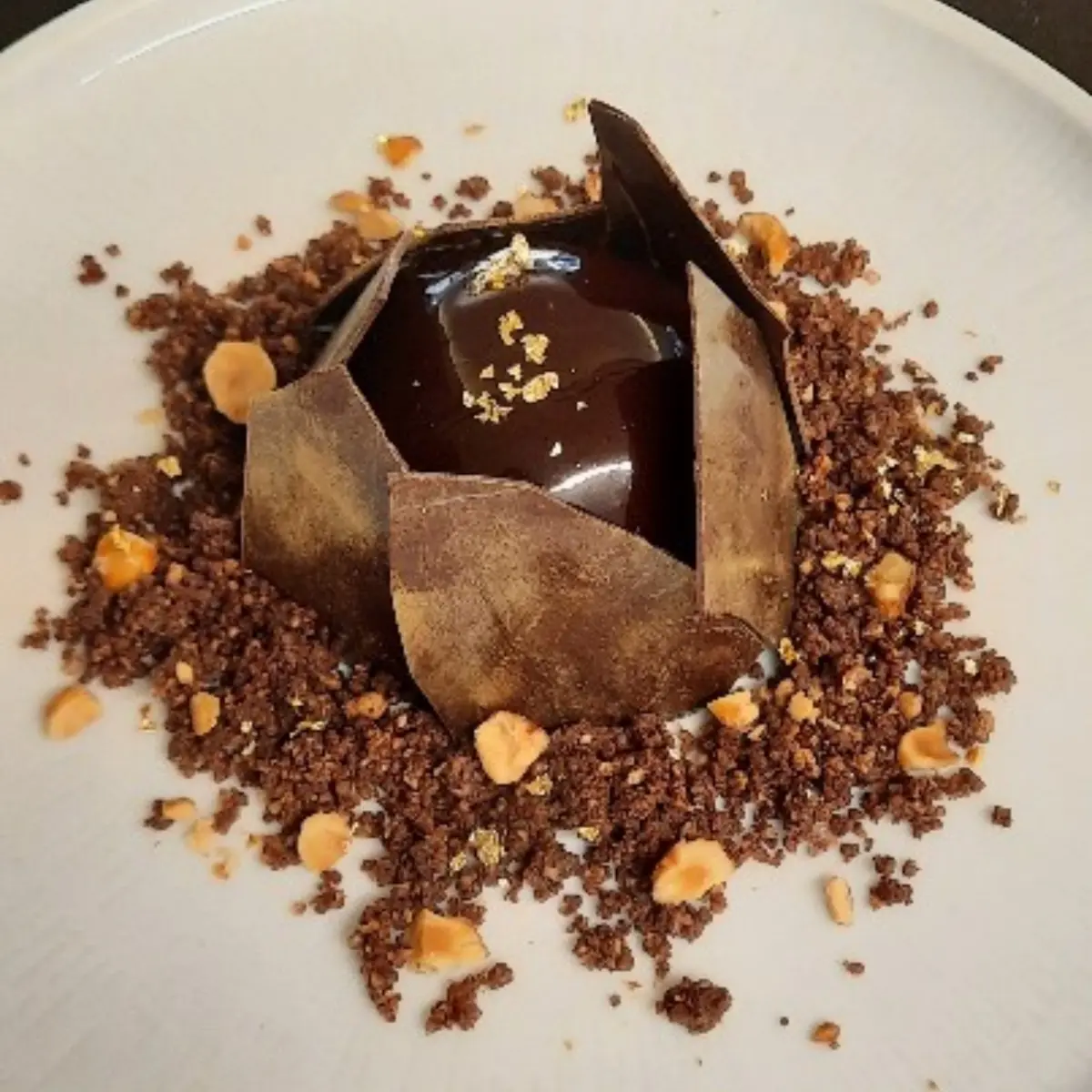 creation thumb for Gianduia mousse & Hazelnut streusel