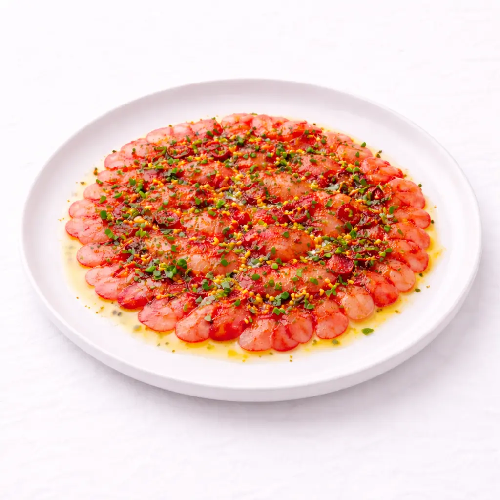 creation thumb for Carpaccio di Gambero Rosso Spagnolo (Carabinero)