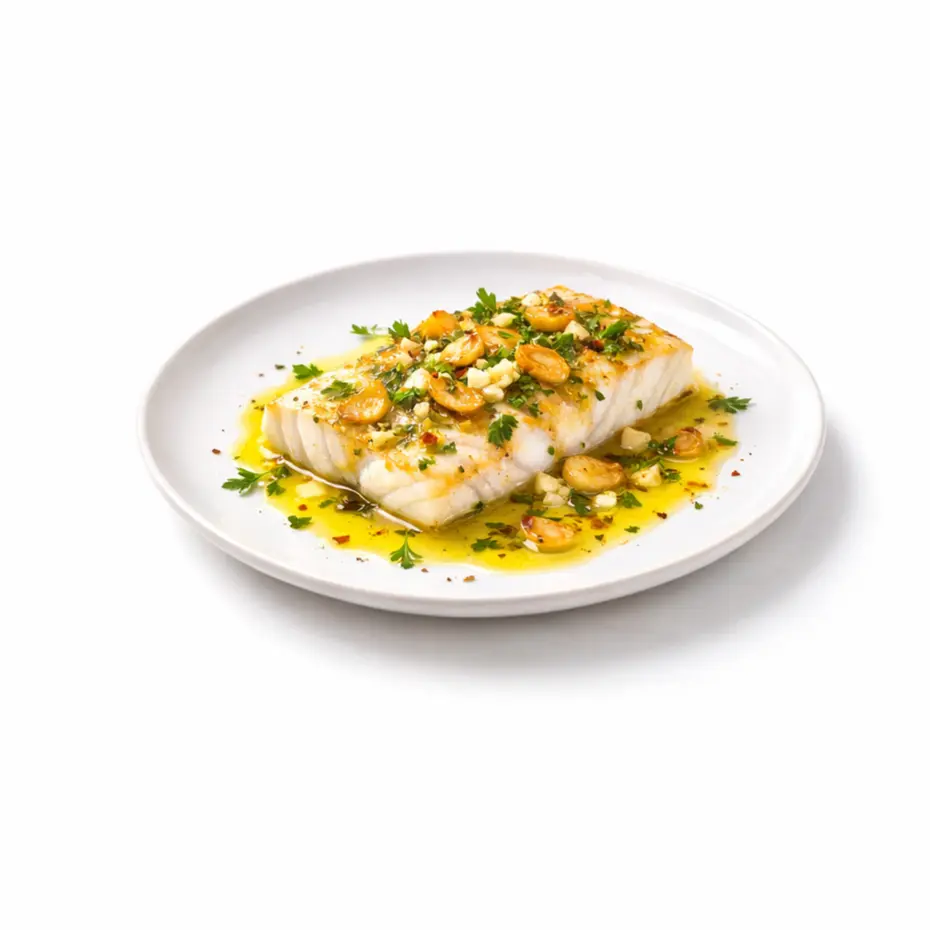 creation thumb for Merluzzo al Forno con Olio all'Aglio