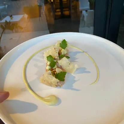 creation thumb for Tartar di gambero viola di mazzara,pomodoro secco,avocado.