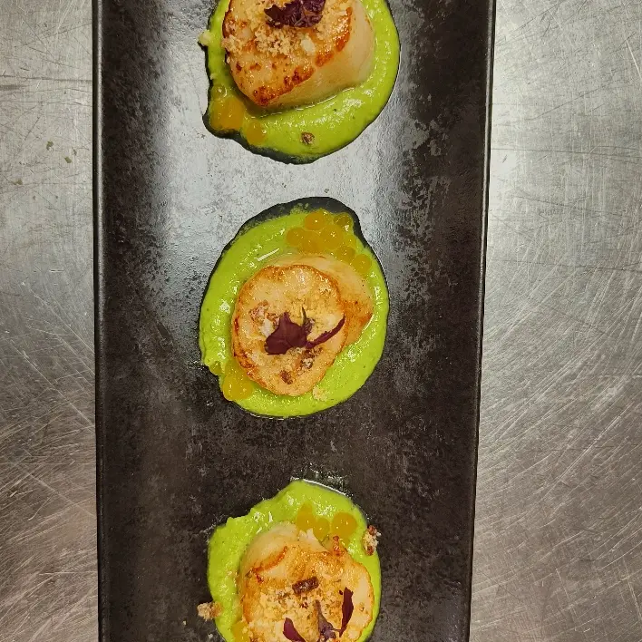 creation thumb for Scallop, Greenpea Wasabi