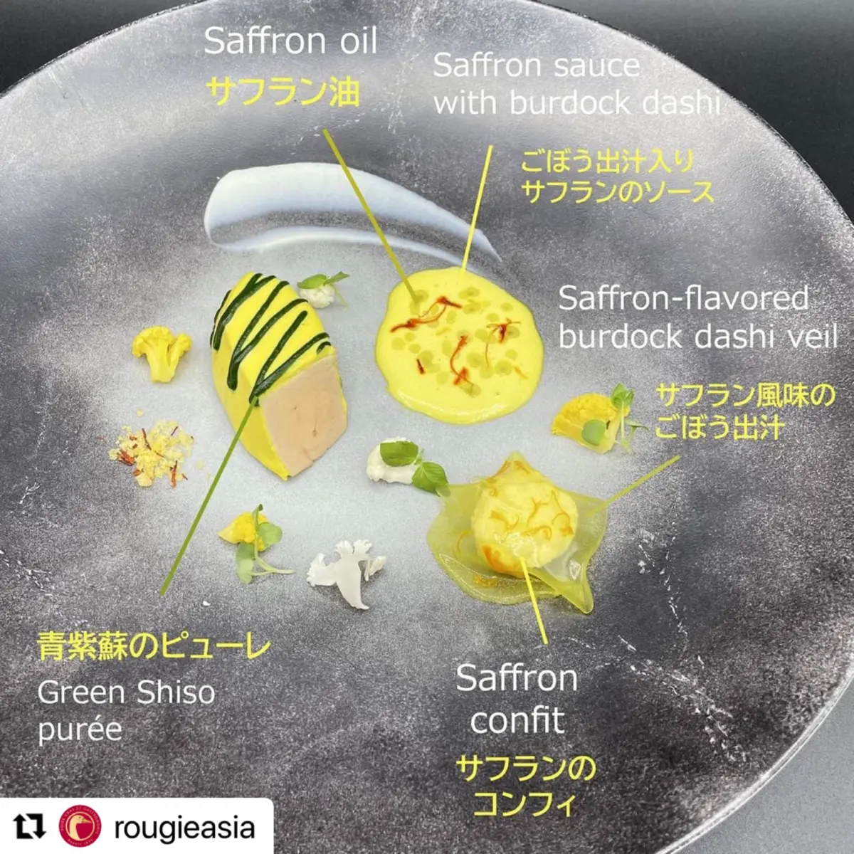 creation thumb for Foie gras in « chaud-froid » around Japanese Saffron 