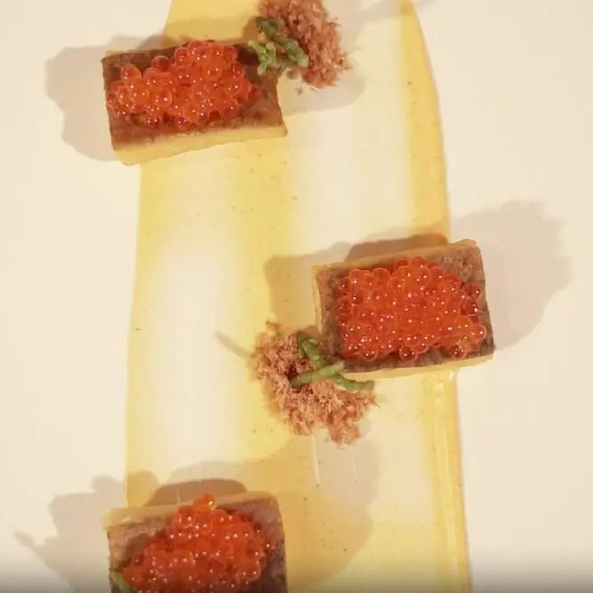 creation thumb for Trout, ham and trout roe