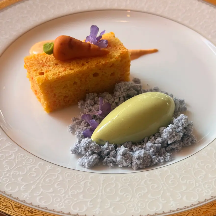 creation thumb for Luxardo carrot cake and cardamom sweet pea ice cream