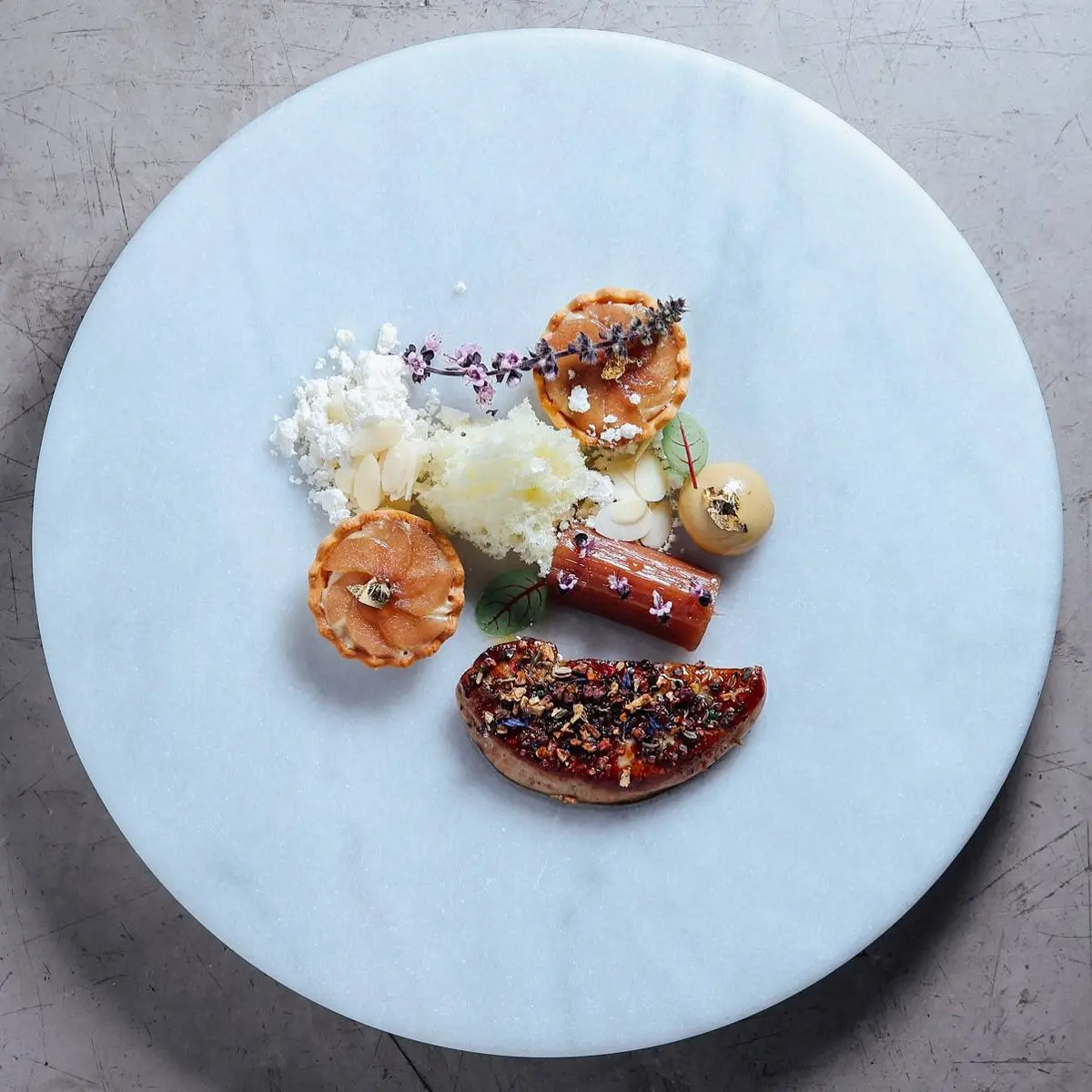 creation thumb for Foie gras / rhubarb / beurre noisette