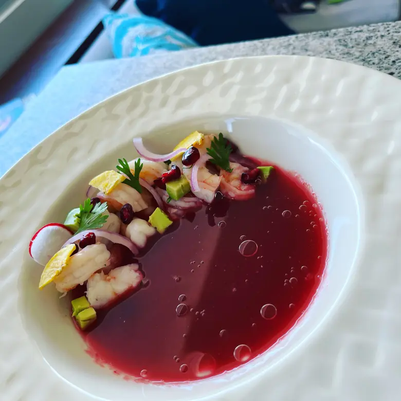 creation thumb for Ceviche de granada y camarón 