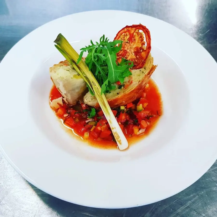 creation thumb for Vegetable Strudel whit Chillie-salsa.