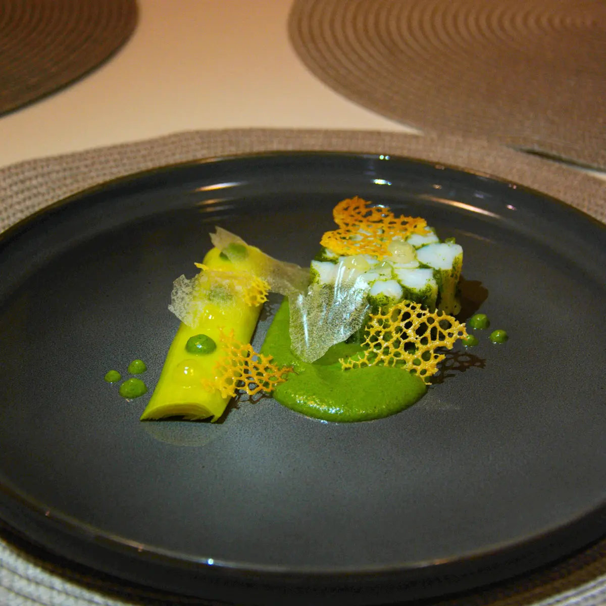 creation thumb for CODFISH with PARSLEY PURÉE and LEEK